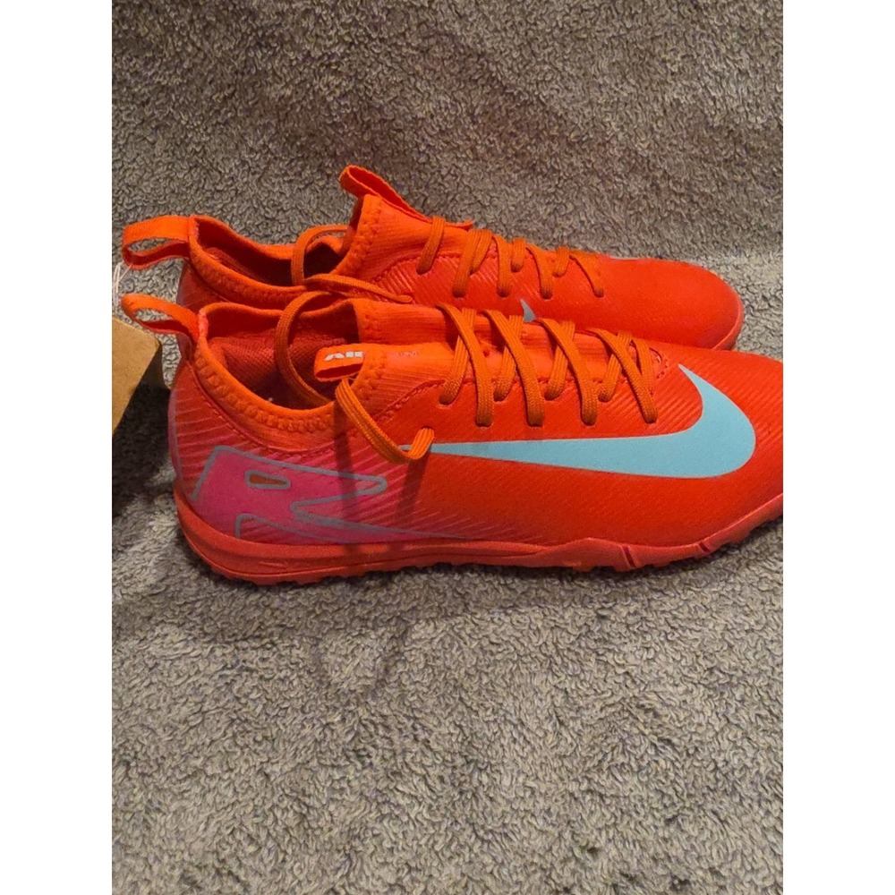 Nike Air Zoom Turf Indoor Soccer Shoes FQ8284-800 2Y New Orange Pink Teal - Picture 5 of 8